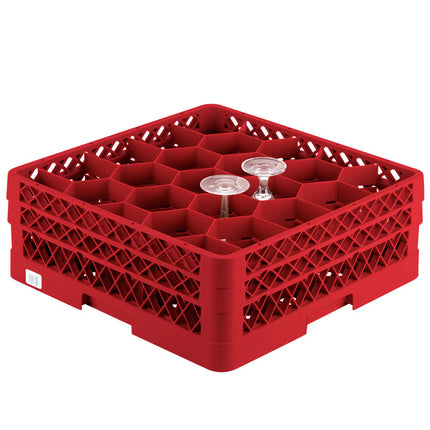 Giá đựng ly 20 ngăn màu đỏ Vollrath Traex® Rack Max TR11GG cỡ đầy đủ cao 16,2 cm