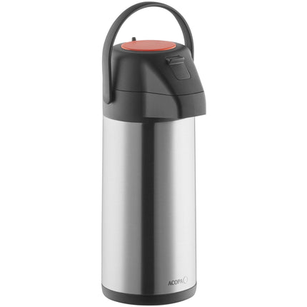 Bình ủ cà phê inox lót inox Acopa 3 lít decaf nút bấm