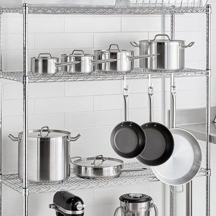 Bộ nồi chảo thép không gỉ tương thích bếp từ Vigor SS1 Series 15 món - 3 nồi sốt, chảo xào 4,7 lít, 3 chảo chiên và 2 nồ