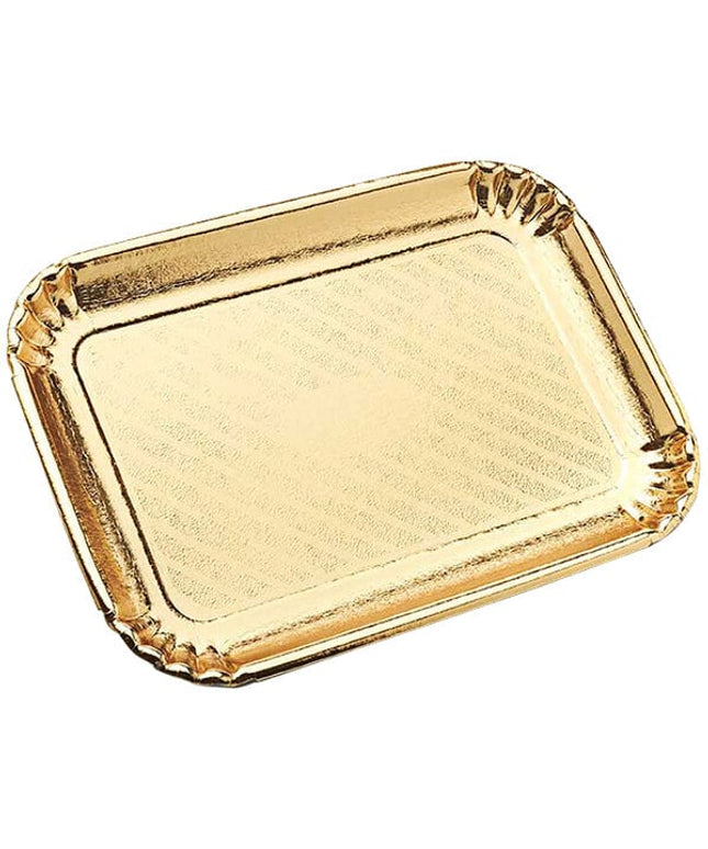 Khay đựng bánh ngọt hình chữ nhật Novacart Gold 24 x 34 cm màu vàng gold - Thùng 200 cái