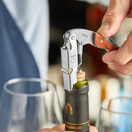 Đồ khui rượu vang bồi bàn Acopa Flex tay cầm gỗ hồng