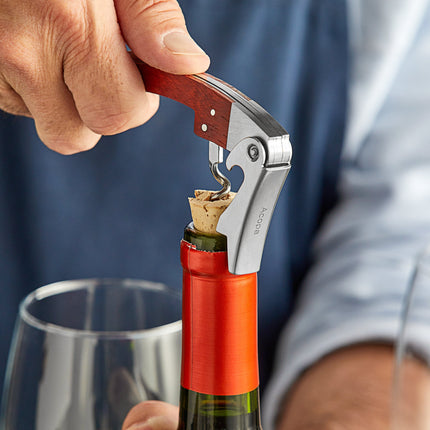 Đồ khui rượu vang bồi bàn Acopa tay cầm gỗ
