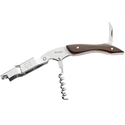 Đồ khui rượu vang bồi bàn Acopa Flex tay cầm gỗ sẫm