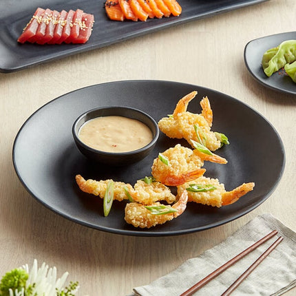 Đĩa melamine GET RP-1490-BK Nara 35,6 cm x 22,9 cm đen mờ khay melamine chữ nhật - Thùng 12 cái