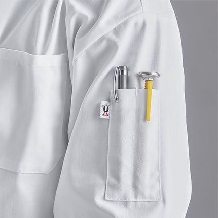 Áo bếp tay dài unisex có thể tùy chỉnh Uncommon Chef Classic 0402 màu trắng - L