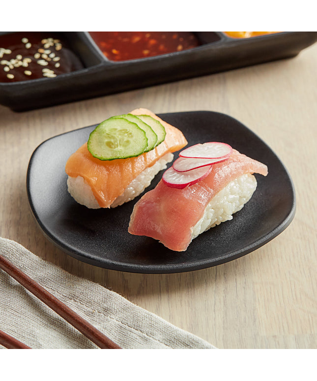 Đĩa melamine vuông Nara GET P-500-BK 13 cm đen mờ - Thùng 48 cái