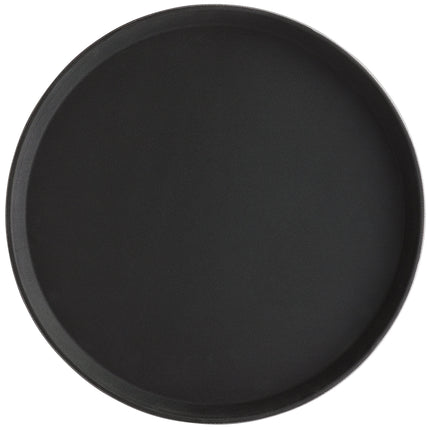 Khay phục vụ chống trượt sợi thủy tinh Choice đen hình tròn Ø 41 cm - Thùng 12 cái