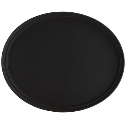 Khay phục vụ chống trượt nhựa PP Choice đen hình bầu dục 69 x 56 cm - Thùng 6 cái