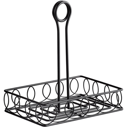 Khay đựng gia vị sắt rèn xoắn Choice đen 20,3 x 15,2 cm kèm kẹp thẻ