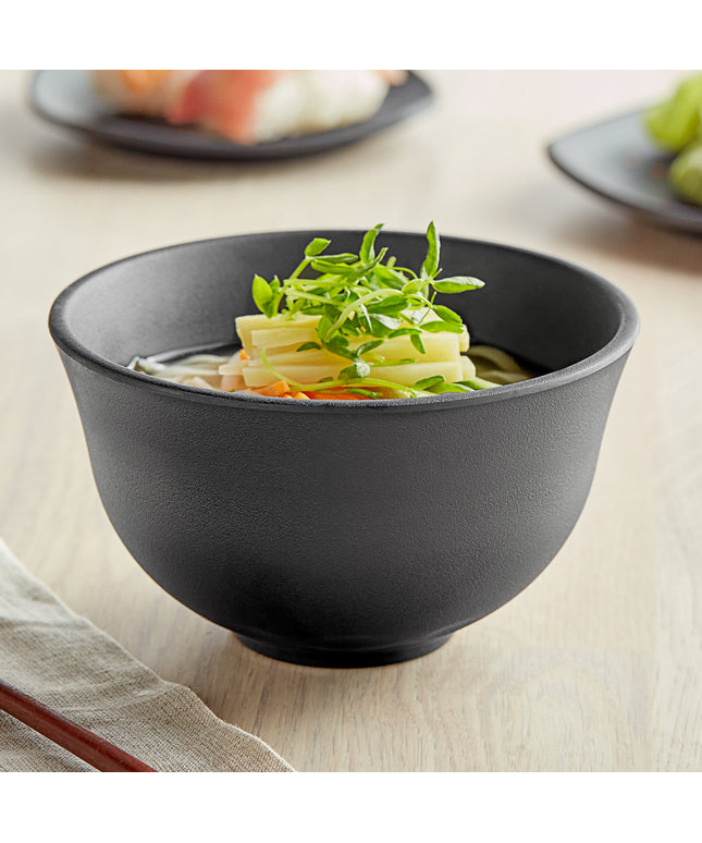 Tô tròn melamine đen mờ GET B-150-BK Nara 414 ml - Thùng 12 cái