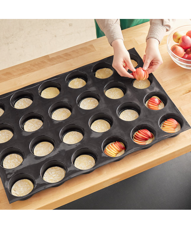 Khuôn tartlet silicone Sasa Demarle FP-04897 Flexipan Tatin 8,3 cm 24 lỗ
