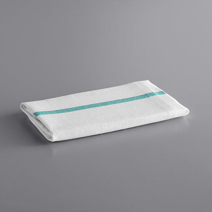 Khăn bếp cotton sọc màu xanh lá trắng Choice 680 g 66 x 38,1 cm - Gói 12 cái