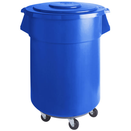 Thùng đựng nguyên liệu di động 208 lít / 880 cup màu xanh dương kèm nắp