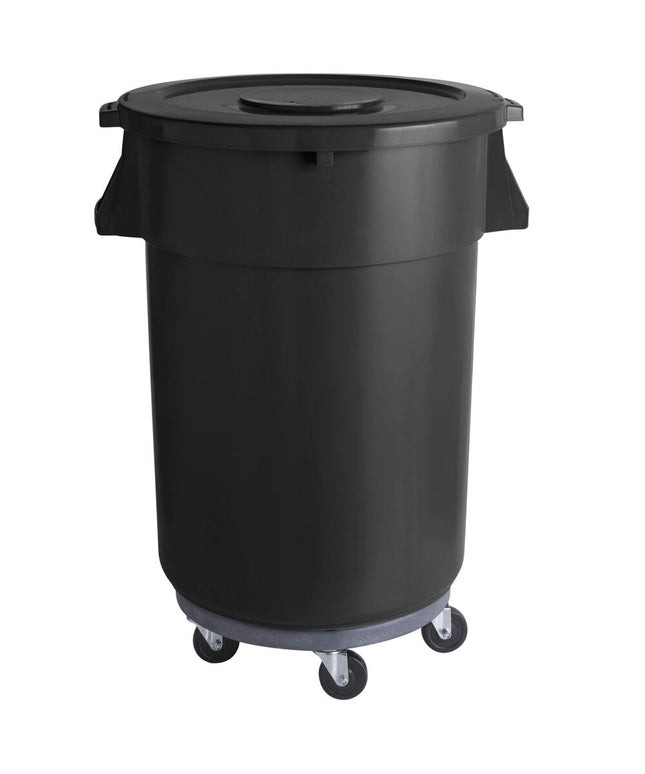 Thùng đựng nguyên liệu di động 167 lít / 700 cup màu đen kèm nắp
