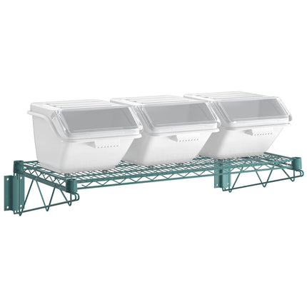 Bộ kệ epoxy gắn tường thùng đựng nguyên liệu Baker's Lane 46 x 91 cm kèm 3 thùng kẹp gài