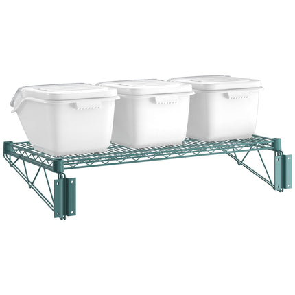 Bộ kệ epoxy gắn tường thùng đựng nguyên liệu Baker's Lane 46 x 91 cm kèm 3 thùng kẹp gài