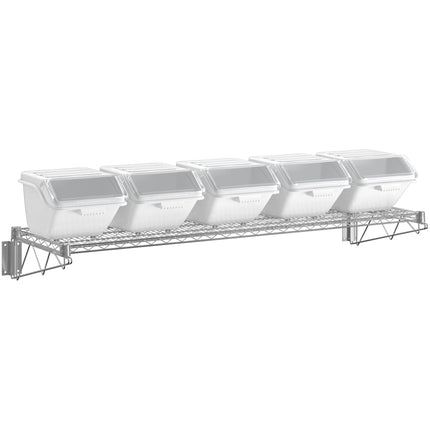 Bộ kệ gắn tường thùng đựng nguyên liệu Baker's Lane 46 x 152 cm kèm 5 thùng kẹp gài