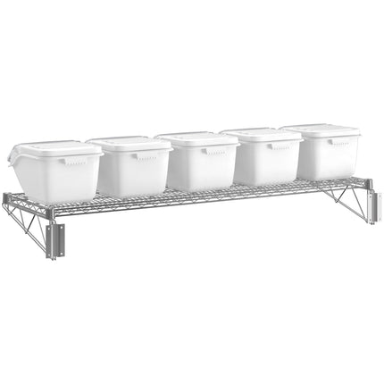 Bộ kệ gắn tường thùng đựng nguyên liệu Baker's Lane 46 x 152 cm kèm 5 thùng kẹp gài