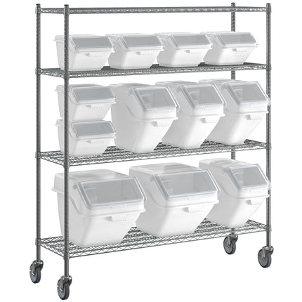 Bộ kệ thùng đựng nguyên liệu Baker's Lane 46 x 152 cm kèm 12 thùng kẹp gài