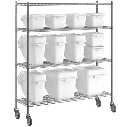 Bộ kệ thùng đựng nguyên liệu Baker's Lane 46 x 152 cm kèm 12 thùng kẹp gài