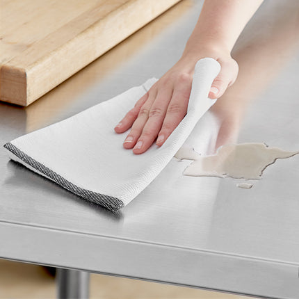 Khăn bếp cotton sọc màu đen trắng Choice 680 g 66 x 38,1 cm - Gói 12 cái