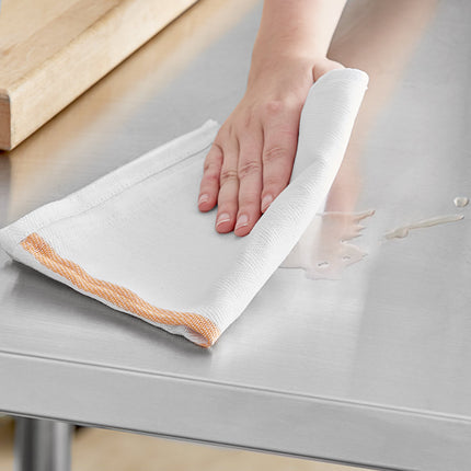 Khăn bếp cotton sọc màu vàng đồng trắng Choice 680 g 66 x 38,1 cm - Gói 12 cái