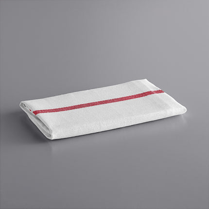 Khăn bếp cotton sọc màu đỏ trắng Choice 680 g 66 x 38,1 cm - Gói 12 cái