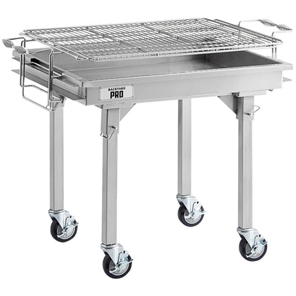 Bếp nướng than inox chịu lực nặng Backyard Pro CHAR-30SS 76 cm vỉ điều chỉnh, chân tháo rời và nắp che