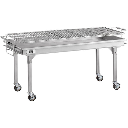 Bếp nướng than thép không gỉ Backyard Pro CHAR-60SS 183 cm vỉ điều chỉnh kèm nắp