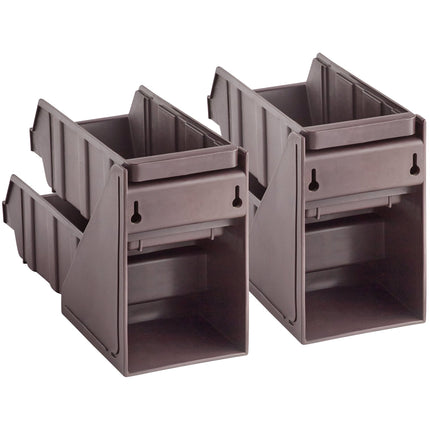 Bộ khay đựng tự phục vụ 2 tầng Choice nâu kèm 4 khay và 2 tờ nhãn