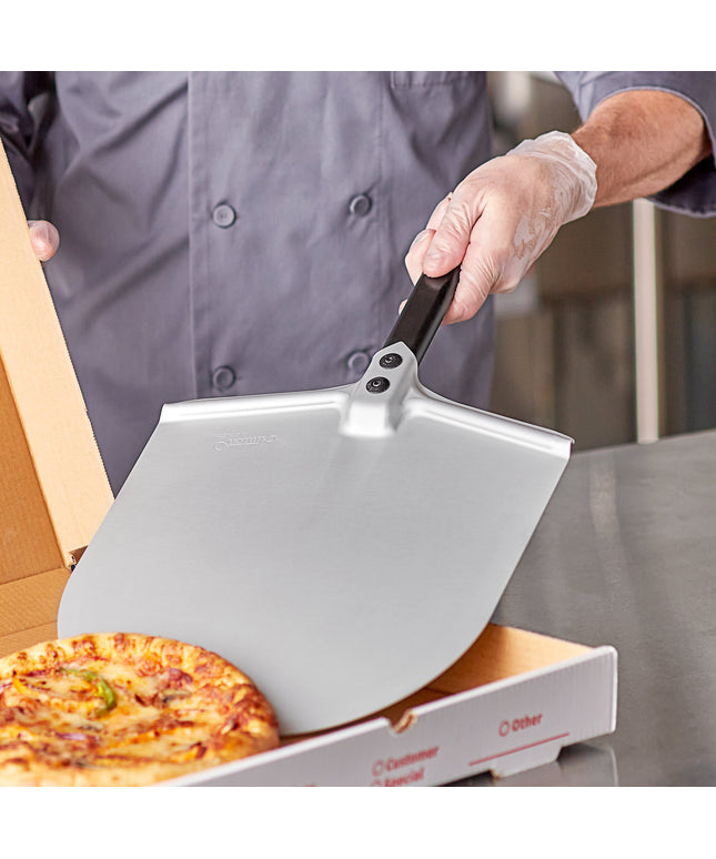 Xẻng pizza nhôm anod chữ nhật GI Metal Amica 30 x 30 cm cán 25 cm CLASS30/25