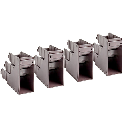 Bộ khay đựng tự phục vụ 3 tầng Choice nâu kèm 12 khay và 2 tờ nhãn