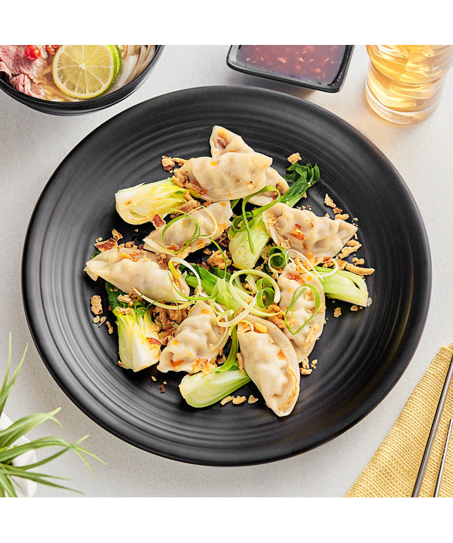 Đĩa melamine Acopa Izumi 32,1 cm mờ đen melamine Coupe đĩa - Gói 12 cái