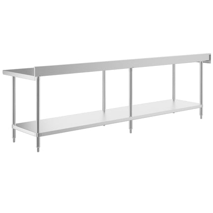 Bàn thao tác inox có kệ dưới Regency 76,2 cm x 304,8 cm 16-Gauge inox bàn thao tác công nghiệp 10,2 cm tấm chắn sau và k