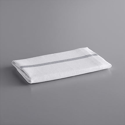 Khăn bếp cotton sọc màu xám trắng Choice 680 g 66 x 38,1 cm - Gói 12 cái