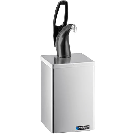 Hộp bình phân phối gia vị đặt bàn San Jamar P4800BK FrontLine kèm vòi bơm đen