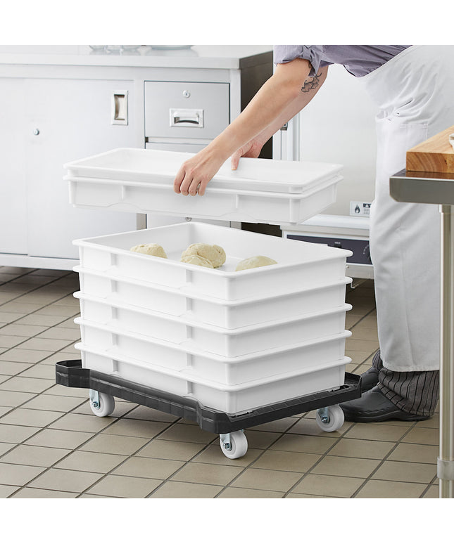 Bộ ủ bột Baker's Lane 46 x 66 x 7,6 cm trắng kèm xe đẩy nhựa - Gói 6 cái