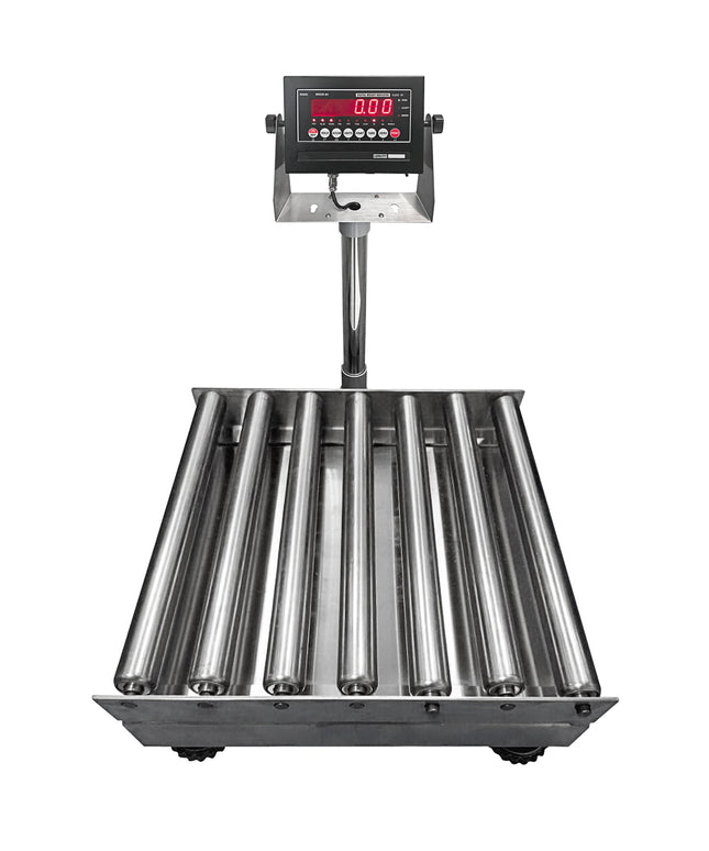 Cân bàn thép không gỉ Optima OP-915-RT-2424-500 227 kg mặt con lăn 61 x 61 cm