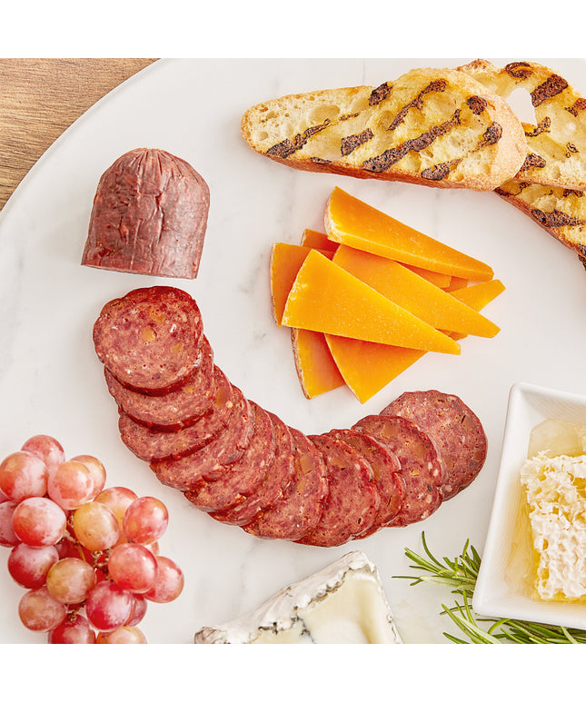 Xúc xích summer thịt nai phô mai cheddar Shaffer Venison Farms 170 g - Thùng 25 cái