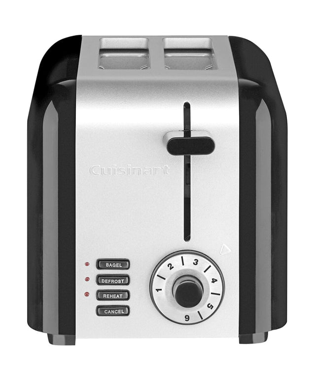 Máy nướng bánh mì Conair Cuisinart CPT-320WH 2 lát thép không gỉ đen gọn - 120V, 900W