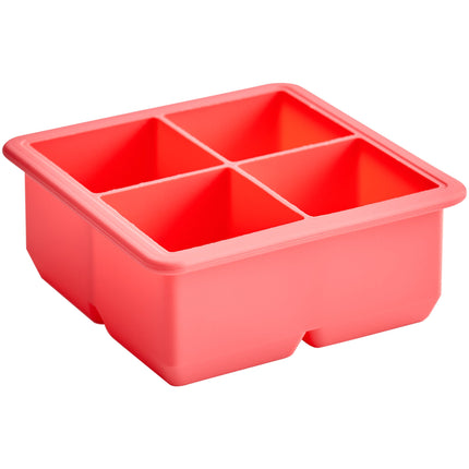 Khuôn đá silicone 4 ngăn viên vuông 5 cm Choice màu đỏ