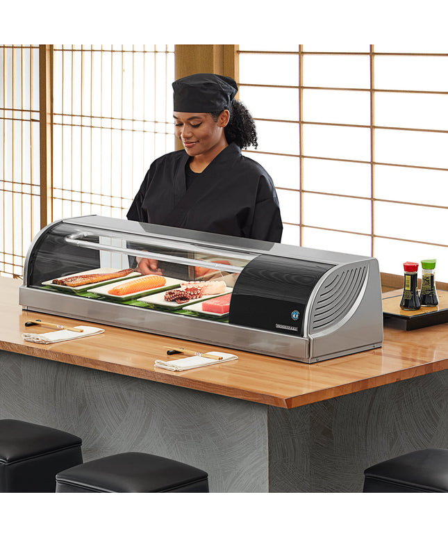 Tủ mát trưng bày sushi kính cong Hoshizaki HNC-120BA-R-SLH 119 cm - máy nén bên phải