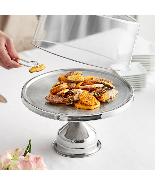 Đế trưng bày bánh / pizza inox Choice 33 cm bề mặt gương
