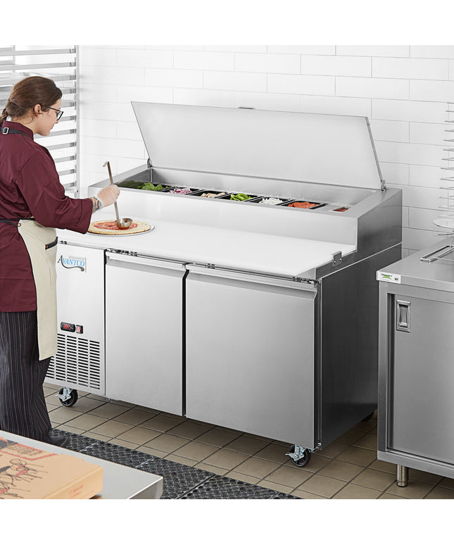 Bàn sơ chế pizza có ngăn lạnh Avantco SSPPT-260 152 cm 2 cửa