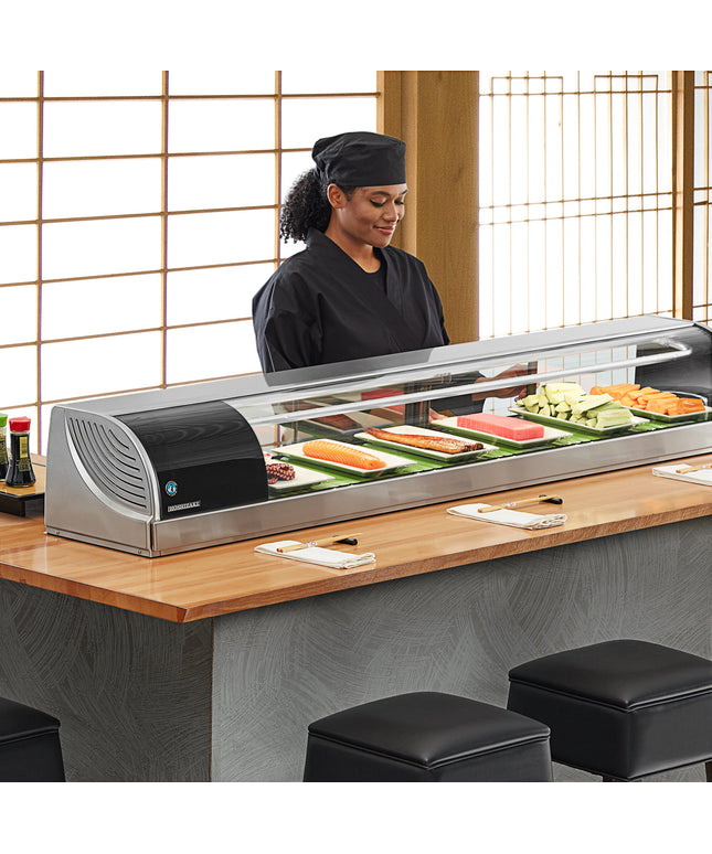 Tủ mát trưng bày sushi kính cong Hoshizaki HNC-150BA-L-SLH 150 cm - Máy nén bên trái