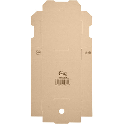 Hộp đựng bánh giấy gợn sóng Kraft trơn Choice 17,8 x 17,8 x 5,1 cm - Thùng 50 cái