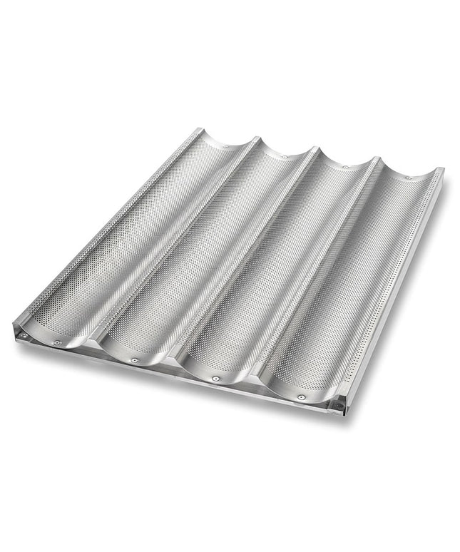 Khay Nướng Bánh Mì Baguette Chicago Metallic 49034 4 Rãnh 9.8 x 65.4 cm Nhôm 16 Gauge