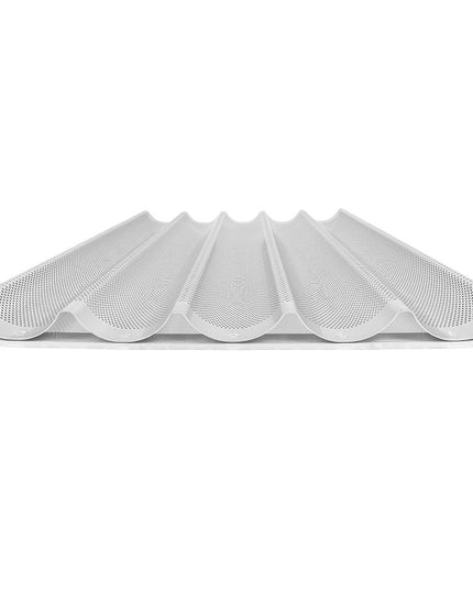 Khay Nướng Bánh Mì Baguette Chicago Metallic 49035 5 Rãnh 7.6 x 65.4 cm Nhôm 16 Gauge