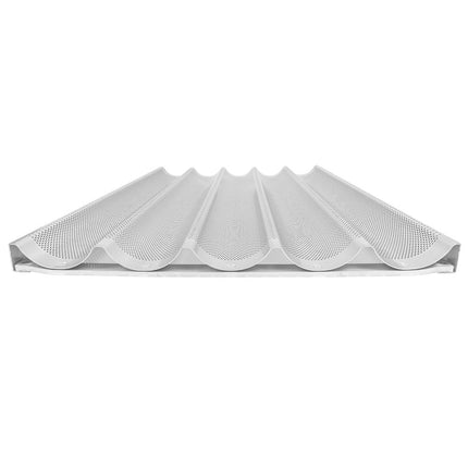 Khay Nướng Bánh Mì Baguette Chicago Metallic 49035 5 Rãnh 7.6 x 65.4 cm Nhôm 16 Gauge
