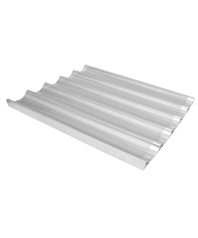 Khay Nướng Bánh Mì Baguette Chicago Metallic 49035 5 Rãnh 7.6 x 65.4 cm Nhôm 16 Gauge